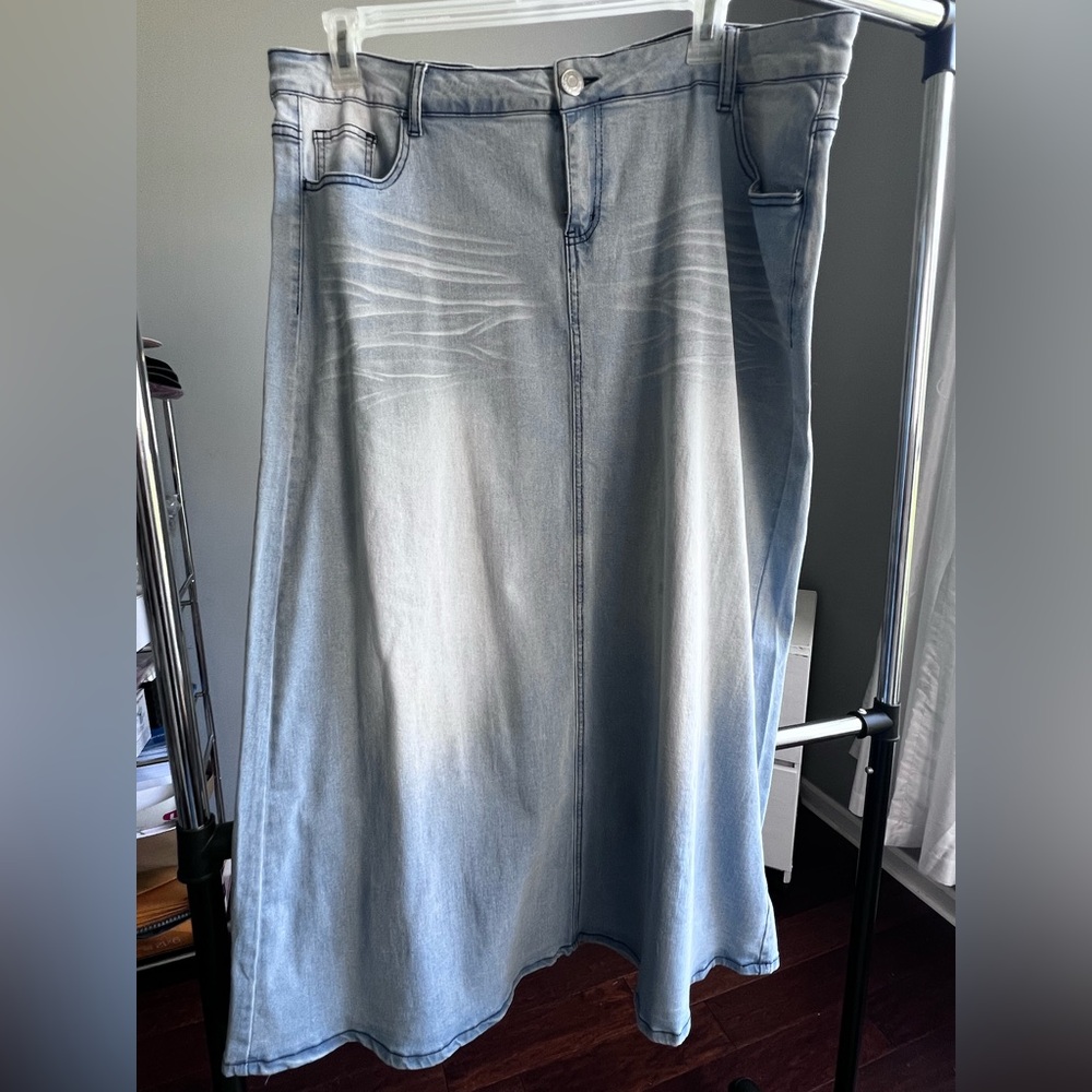Denim A-Line Skirt